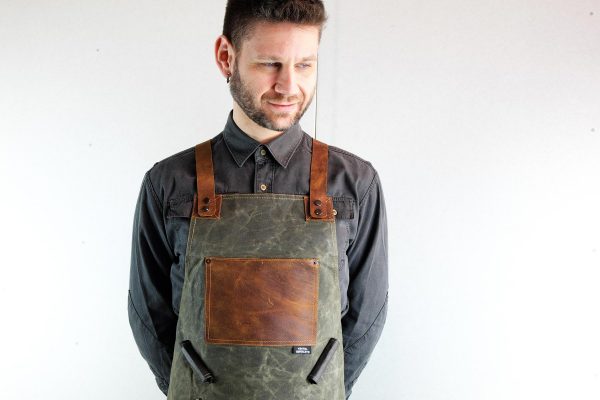 Waxed Canvas and Genuine Leather Chuck Apron - 2