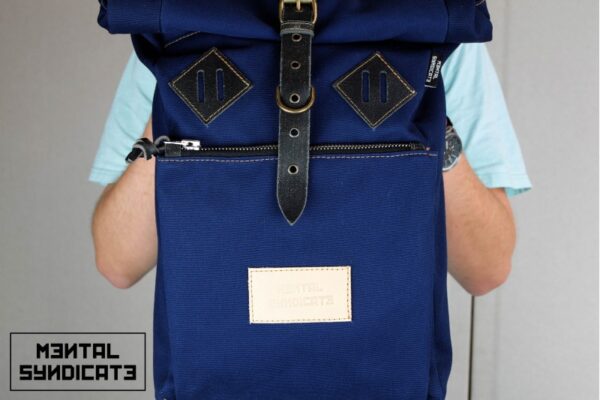 ''Under The Bridge Roll Top Backpack - Navy - 4