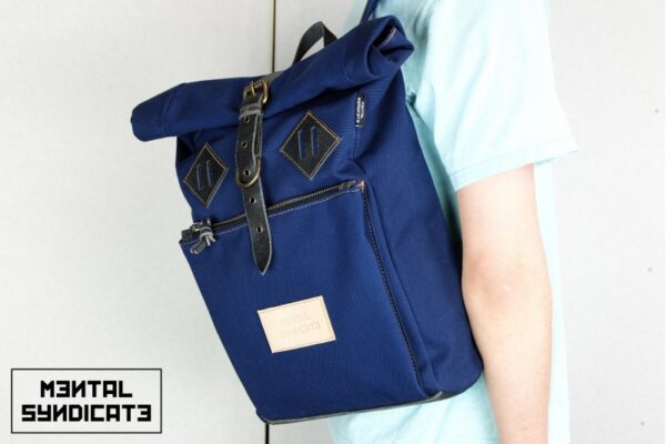 ''Under The Bridge Roll Top Backpack - Navy - 1