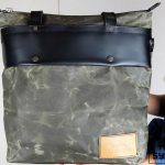 LEATHER TOTE BAG MILITARY GREEN - 3